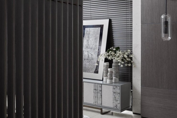 Black room divider